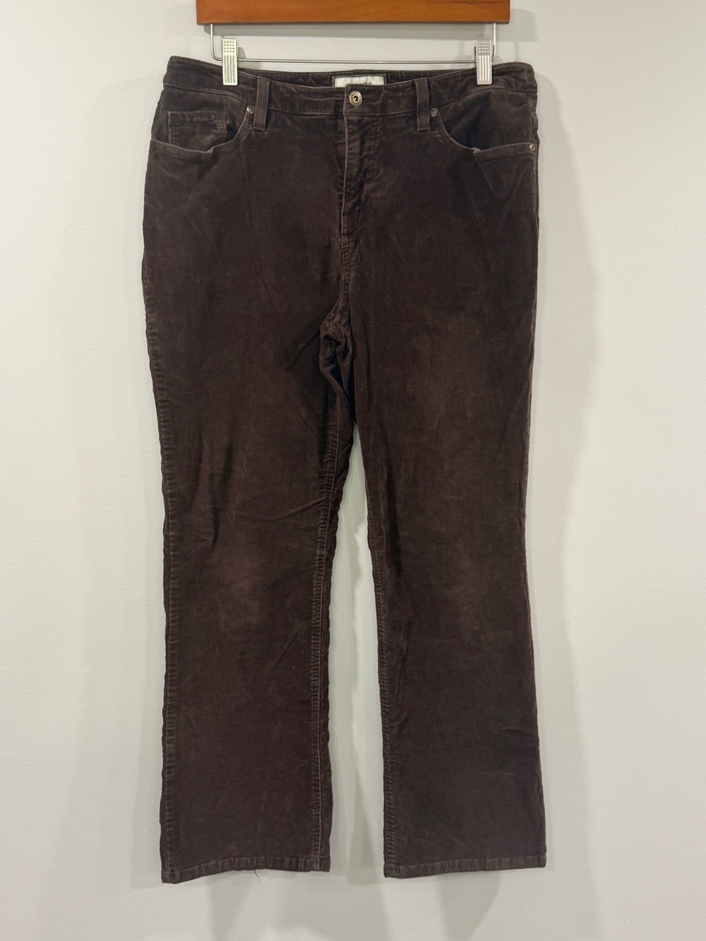 Sonoma Women’s Straight-Leg Corduroy Jeans in Dark Brown Size 12P